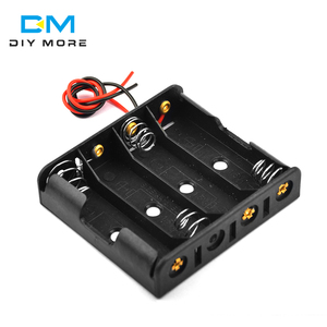 4 * AA Battery Diy Kit Electronic Plastic Battery Case Storage Shell Box Holder with Wire Leads for 4 X AA 6.0V 4AA