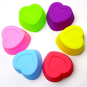 Stampi per muffin <span class=keywords><strong>in</strong></span> <span class=keywords><strong>silicone</strong></span> colorati, riutilizzabili, resistenti al calore, adatti al forno, facili da pulire, antiaderenti, per dolci e cupcake. - Product Image 5