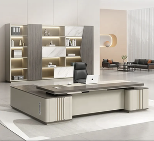 Escritorio ejecutivo moderno de lujo en forma de L para gerentes de espacio de oficina: muebles de oficina modernos y elegantes - Product Image 4