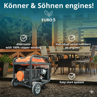 Générateur d'essence portable 3,2 kW 3,5 kW 4 temps OHV refroidi par air 110 V 220 V 240 V à cadre ouvert pour la maison, les travaux de construction en extérieur