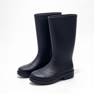 Botas de Lluvia Impermeables de PU para Mujer, a Media Pantorrilla, con Punta Redonda, Cálidas y Ligeras, Zapatos de Goma para Invierno - Product Image 5