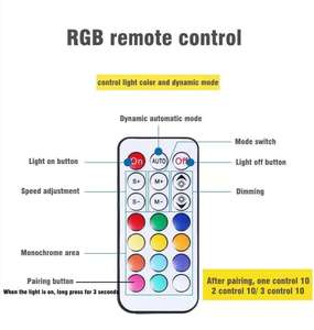 Lampe sur pied LED suspendue T8 E14, blanc, rose, <span class=keywords><strong>vert</strong></span>, rouge, bleu, tube LED RGB avec télécommande - Product Image 4