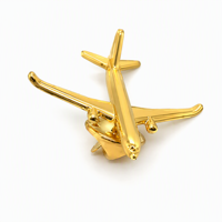 Mini Avion Stéréoscopique Personnalisé en Métal - Ornement Décoratif de Collection pour Passionnés d'Aviation, Plaqué Émail, Cadeau de Mariage OEM