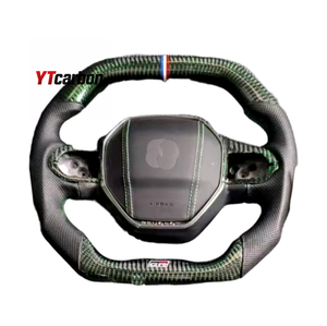 Volant de course personnalisé en fibre de carbone véritable YTcarbon pour accessoires intérieurs de voiture 2008 E2008 <span class=keywords><strong>3008</strong></span> E3008 4008 E4008 <span class=keywords><strong>GT</strong></span> - Product Image 3