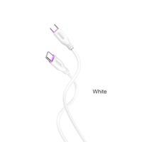 Câble USB Type-C vers Type-C en silicone KAKU, charge rapide 100W, 1M, durable et souple, USB 2.0, vente en gros, directement de l'usine