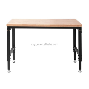 Banc de travail à hauteur réglable avec plateau en bois massif et roulettes pour la maison, le bureau, l'<span class=keywords><strong>atelier</strong></span> et le garage - Product Image 2