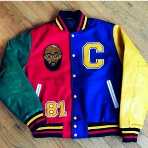 Wholesale Price 100% Polyester Custom Team Sports and Club Name logo Party Wear Casual Wear University Wear Varsity Jacket - Product Image 1