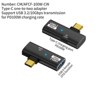Adaptor OTG 2 in 1 USB c Male ke tipe-c Female konektor PD USB a Flash Speed Charging untuk ponsel Laptop