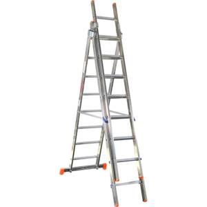 บันได 'or3 'สามองค์ประกอบมีความสูง7 + 7 + 7ขั้น4.25ม. 60x25มม. ตั้งตรงสำหรับทางลาดและบันได - Product Image 2