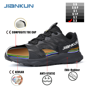 JIANKUN S3 ESD erkek güvenlik iş ayakkabısı anti-darbe kompozit ayak anti-delinme su geçirmez örgü + TPU yırtılmaya dayanıklı erkekler kadınlar için - Product Image 2