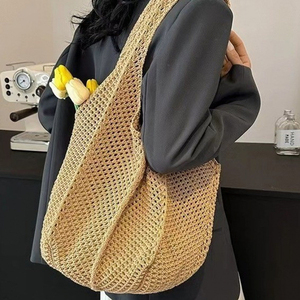 <span class=keywords><strong>Bolsa</strong></span> de ganchillo con lazo de mariposa Bloqueo de color Lindo diseño Y2K <span class=keywords><strong>para</strong></span> ir a la playa en cualquier temporada - Product Image 3