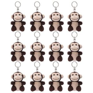 Mini Peluche di Scimmia, Tigre, Giraffa, Leone, <span class=keywords><strong>Elefante</strong></span>, Animali Selvatici della Foresta, Giocattoli Morbidi, Portachiavi - Product Image 3