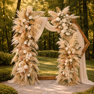 Arreglos Florales de Hierba de Pampas para Bodas, Flores Artificiales Secas y Conservadas Coloridas, Decoración de Pared, Techo, Arco de Boda - Product Image 2