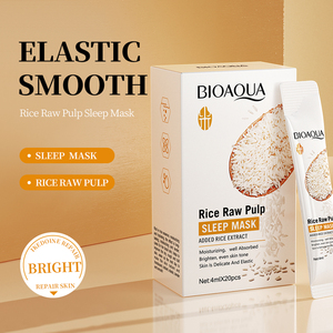 Mascarillas Faciales <span class=keywords><strong>BIOAQUA</strong></span> <span class=keywords><strong>de</strong></span> Pulpa <span class=keywords><strong>de</strong></span> <span class=keywords><strong>Arroz</strong></span> Cruda, Tamaño Viaje, 20 Piezas, Blanqueadoras, Hidratantes, para Dormir, Cuidado <span class=keywords><strong>de</strong></span> la Piel - Product Image 1