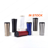 Gobelet de voyage en acier inoxydable 350 ml 500 ml, logo personnalisé, tasse à café isotherme sous vide, anti-fuite pour voiture et bureau