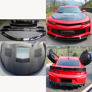 Camaro 2015-2024 Car Modification Upgrade Wet Carbon Fiber Small Body Kit Front Rear Lip Side Skirt <b>Hood</b> for Chevrolet Camaro - Product Image 2