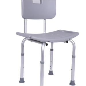 Chaise de bain en aluminium blanc durable et légère avec hauteur réglable, siège antidérapant pour personnes <span class=keywords><strong>âgée</strong></span>s et handicapées, facile à utiliser - Product Image 1