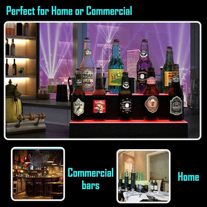 Estante de barra con luz Led de acrílico iluminado de 3 pasos, estante de exhibición de botellas de licor <span class=keywords><strong>para</strong></span> el hogar, Bar comercial, iluminación de bebidas - Product Image 3