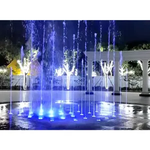 2024 all'aperto bella musica danzante fontana di acqua con luci colorate