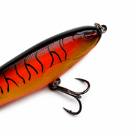 Leurre de pêche flottant articulé Topwater Prop Tail 100mm 13g pour la pêche en surface, leurre dur pour Black-bass, Brochet, Perche, avec hameçon triple