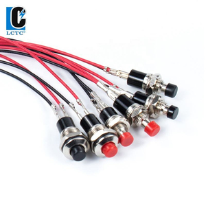 7毫米<span class=keywords><strong>FBS</strong></span>-110 1NO1NC黑色红色3A/125V可选，带电线迷你圆形自复位/瞬时按钮开关 - Product Image 1