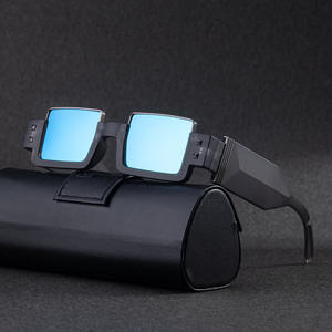 Lunettes de soleil Cyberpunk à monture carrée pour hommes, en plastique noir et métal, verres PC UV400, protection solaire classe 2, mode extérieure - Product Image 5