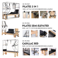 Máquina de Pilates Reformer de Madera de Grado Comercial, Equipo Profesional de Ejercicio Directo de Fábrica, Set Completo para Gimnasio y Estudio de Yoga