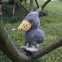 Jouets en peluche de ciboullière réalistes, doux, animaux sauvages réalistes, jouets en peluche d'oiseaux à tête de baleine