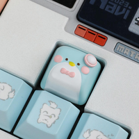 Keycap personnalisé en résine petit pingouin pour clavier mécanique à axe transversal, modèle JM-LT-XDW021, origine Chine, pièce unique et mignonne