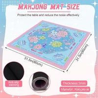 Tapis de mahjong américain en néoprène de qualité supérieure, antidérapant, insonorisant, lavable, résistant à la décoloration, adapté aux rassemblements familiaux et aux pique-niques