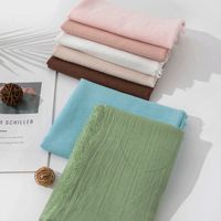 Écharpe en soie rétro en lin de coton transfrontalier pour femmes Design Simple couleur unie printemps automne crème solaire châle chaud japonais coréen