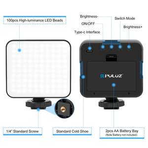 PULUZ 100 LED 5W Lumière d'appoint vidéo à températures de couleur réglables pour appareil photo / caméscope - Product Image 3