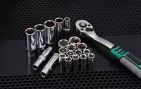 Fournisseur en gros 37 pièces en acier au carbone mécanique professionnelle auto clé à douille ensemble d'outils de réparation combinaison d'outils mixtes ensemble d'outils