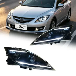 ไฟหน้าโปรเจคเตอร์ LED แบบเรียงลำดับ สำหรับ Mazda 6 GJ ปี 2009-2016 พร้อมไฟ DRL และไฟเลี้ยว ชุดอัพเกรดแบบเสียบปลั๊กใช้งานได้ทันที - Product Image 1