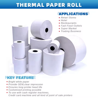 Prix d'Usine Rouleau de Papier Thermique pour Imprimante POS Caisse Enregistreuse Reçu 57x40mm 80x80mm