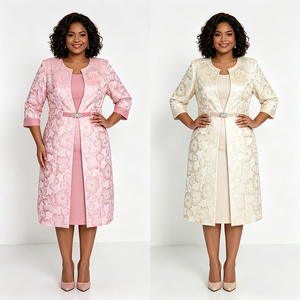 New Designs Fashion Plus <b>Size</b> Long Jacket Womens Church Dresses Suits With 2 Pieces for Africa Womens - Product Image 2
