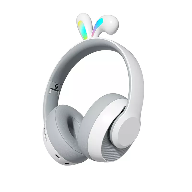 Rabbit Ear Headphones 2026 NEW Wireless Cute Earphones With LED Lights Girls Music for Children's Headsets Cute Bunny Headset