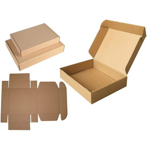 Venta al por mayor caja de papel personalizado Logo3 capas caja de ropa de embalaje caja de avión de papel corrugado plegable paquete de transporte de compras - Product Image 4