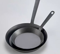 Ensemble de poêles à frire modernes en fonte antiadhésives 2L 3L avec poignée en acier inoxydable, compatibles cuisinière à gaz, ustensiles de cuisine écologiques