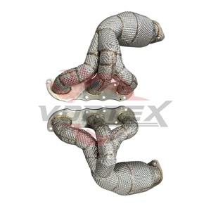ท่อร่วมไอเสียพร้อมแผ่นกันความร้อนสแตนเลส SS304สำหรับ Porsche 981 Cayman GT4 Spyder 3.8L - Product Image 2