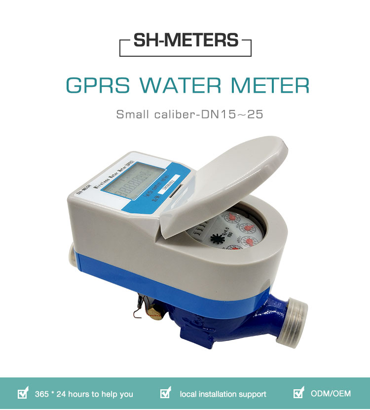 Wireless digital wifi gprs smart water meters