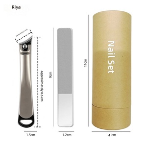 ที่ตัดเล็บสแตนเลสแบบโค้ง 2 ชิ้น พร้อมตะไบในตัว สำหรับเล็บมือและเล็บเท้า - Product Image 2