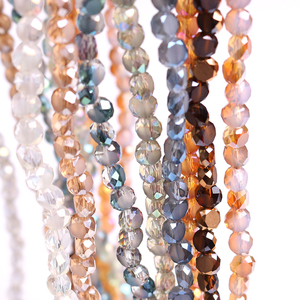 Cuentas de Vidrio Planas y Redondas Zhubi de 4mm y 6mm para la Fabricación de Joyas, Cuentas de Cristal Facetadas en Colores Plateados para Pulseras y Collares - Product Image 3