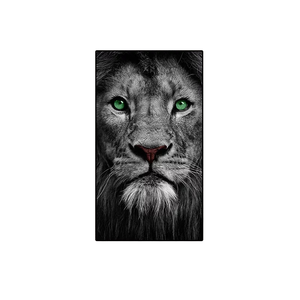 Dipinto su Tela Astratto con Leone in Bianco e Nero, Arte Moderna da Parete per Soggiorno e Casa - Product Image 2