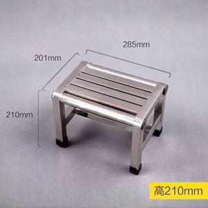 Tabouret carré en acier inoxydable, antidérapant, à quatre pieds, siège de toilette de salle de bain, faible hauteur, pour personnes âgées, usage domestique - Product Image 3