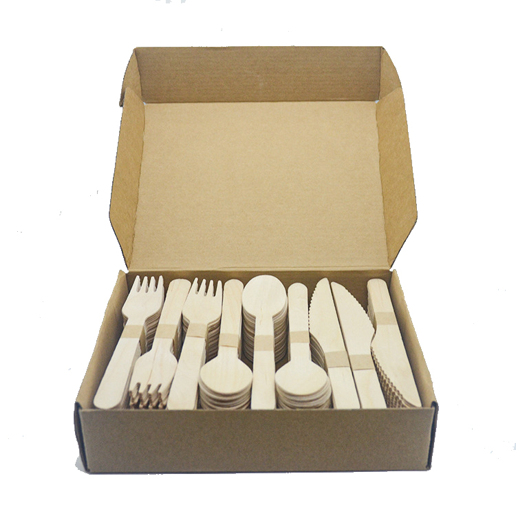 Custom Printing logo Disposable Wooden Cutlery