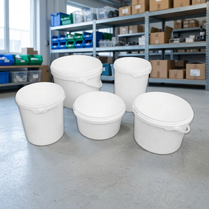 Seau en plastique 11L en plastique alimentaire PPC, plusieurs couleurs, adapté à un usage industriel, avec couvercle auto-scellant robuste - Product Image 3