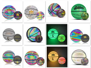 Ballon de basketball lumineux, brillant, holographique et réfléchissant - Product Image 3