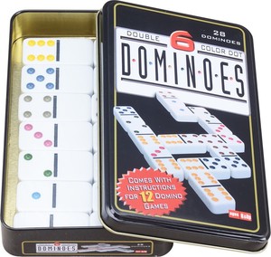 Custom Jumbo dominó doble seis Set con Golden Spinner en caja de estaño de la fábrica de dominó profesional - Product Image 5