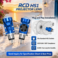 Phare LED RCD CSBL0122R RHD à double faisceau Hi/Lo pour moto, certifié ECE, avec lentille de projecteur H4 HS1 et large plage de tension 9-48V